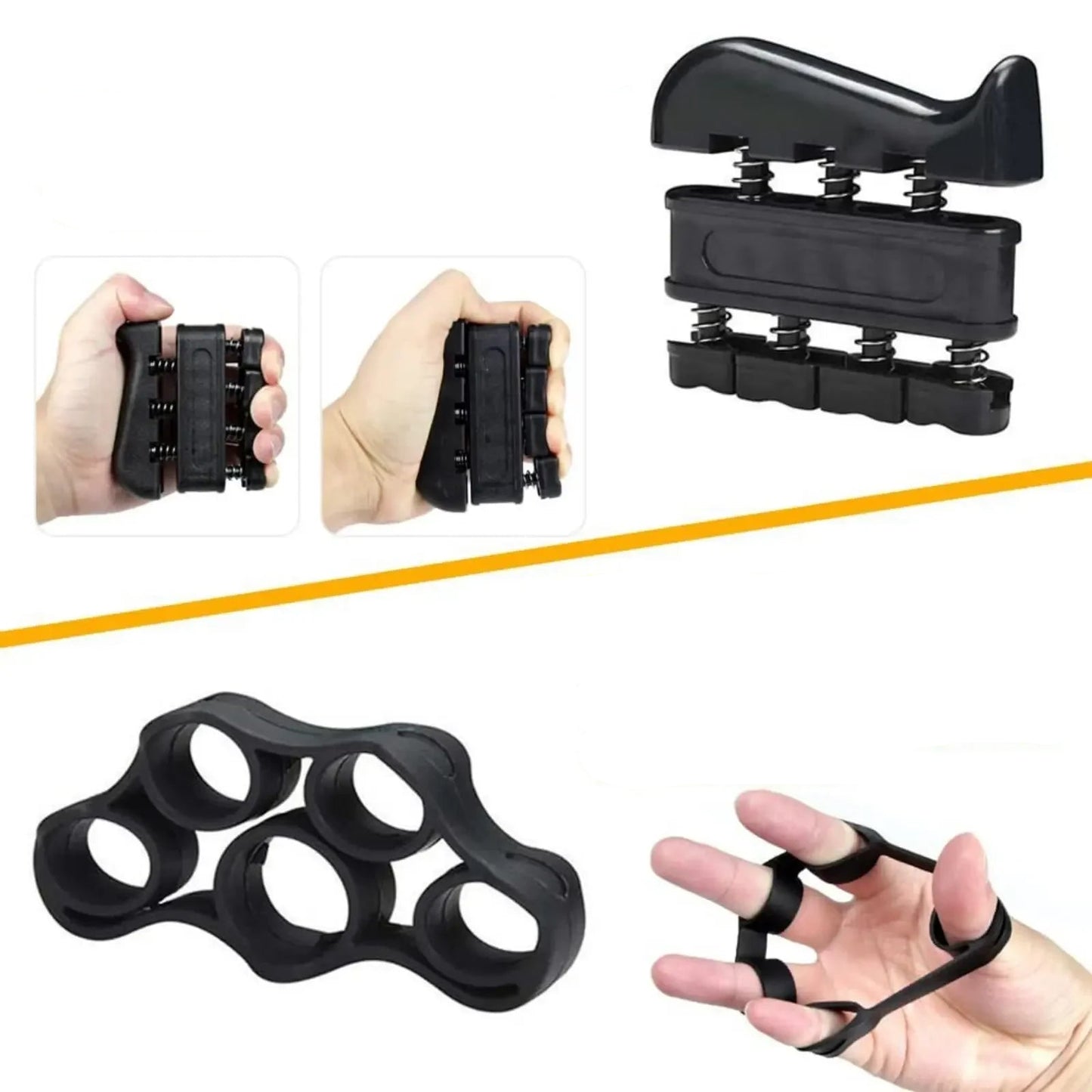 Entrenador fortalecedor de fuerza de agarre de mano ajustable de 5-60kg, juego completo con contador de muñeca, antebrazo y ejercitador de mano para músculos