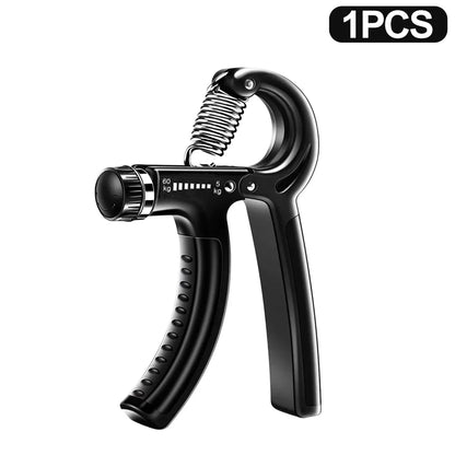Entrenador fortalecedor de fuerza de agarre de mano ajustable de 5-60kg, juego completo con contador de muñeca, antebrazo y ejercitador de mano para músculos